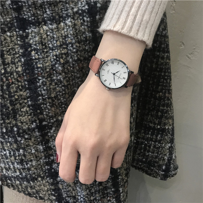 手表女学生简约文艺复古style潮流ulzzang石英女表韩版学院风情侣