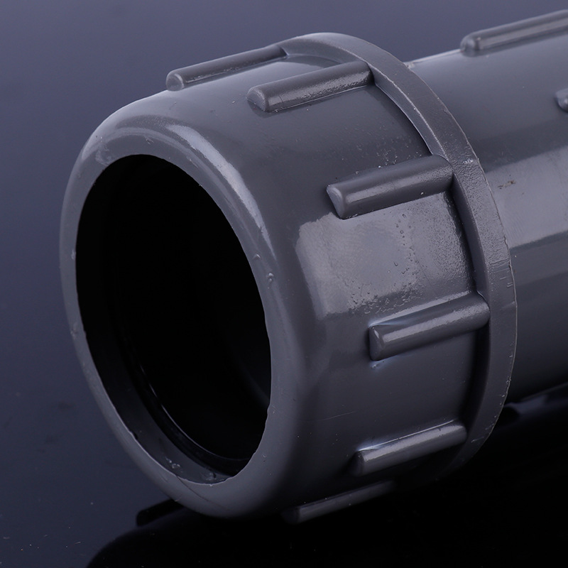 pvc白灰色给水快接塑料水管抢修快速接头国标pvc供水快接配件批发