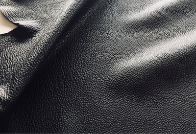 韩国进口黑色自然摔全粒面牛皮头层2.0mm 高级手袋皮料