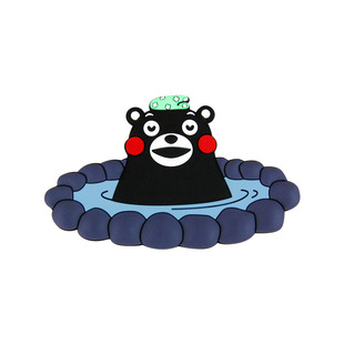 正版熊本熊kumamon 冰箱贴熊本熊温泉硅胶树脂金属冰箱磁贴