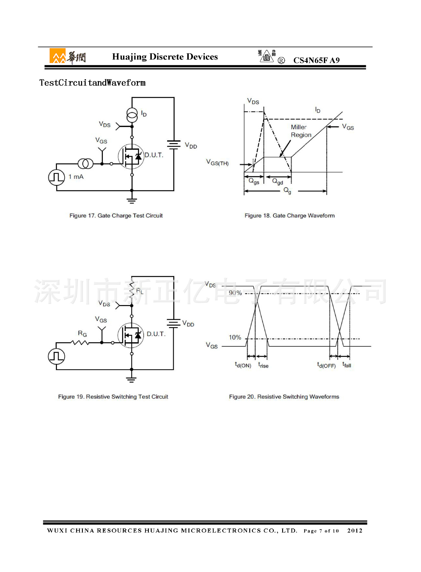 cs4n65fa9 n沟道增强型mos管 4n65 to220f 650v 4a 华晶