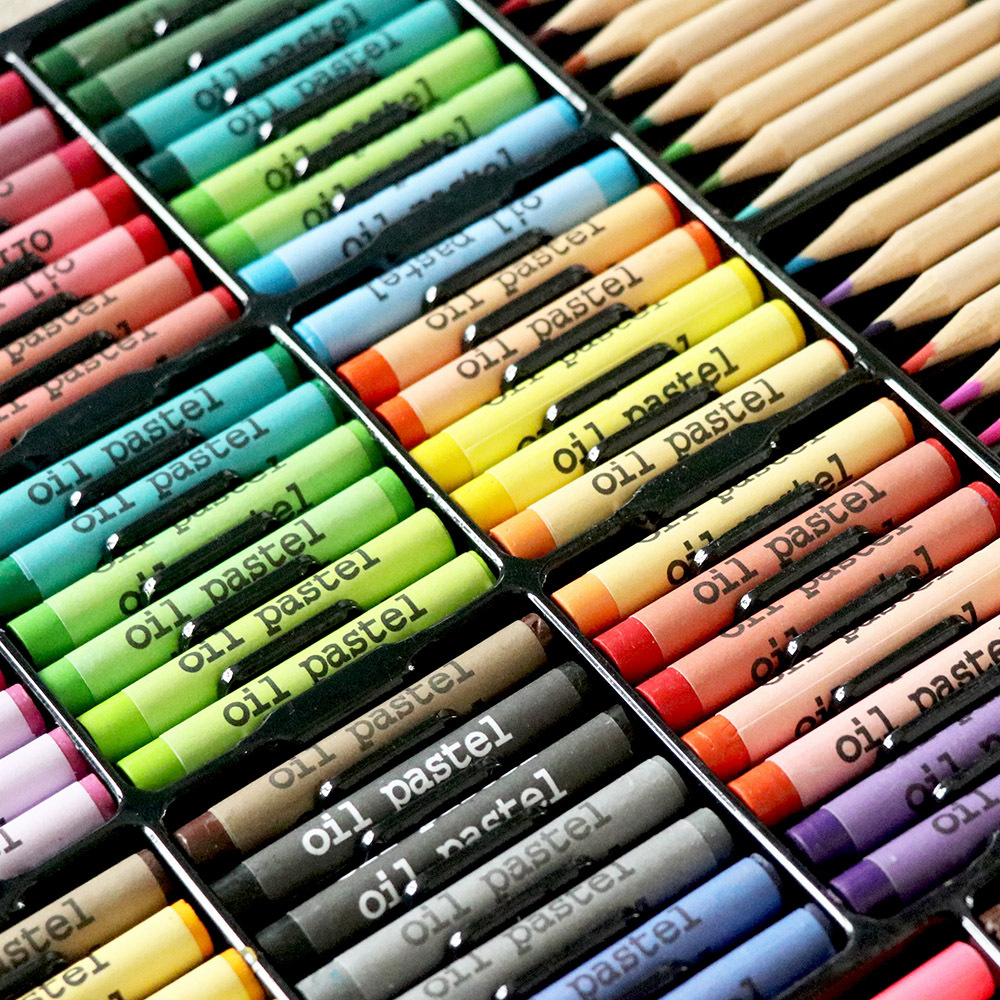 288件儿童绘画套装画笔工具水彩笔套装文具美术新年礼物绘画礼盒