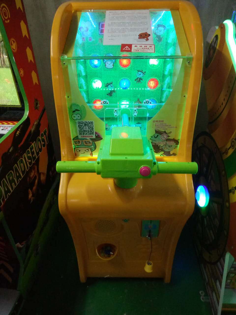 新款儿童电动投币精品炮打僵尸游戏机玻璃球退珠机电玩设备河南