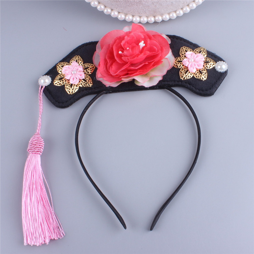 格格头饰复古清朝妃子宫女旗头发箍旅游景区影楼拍照写真发饰品