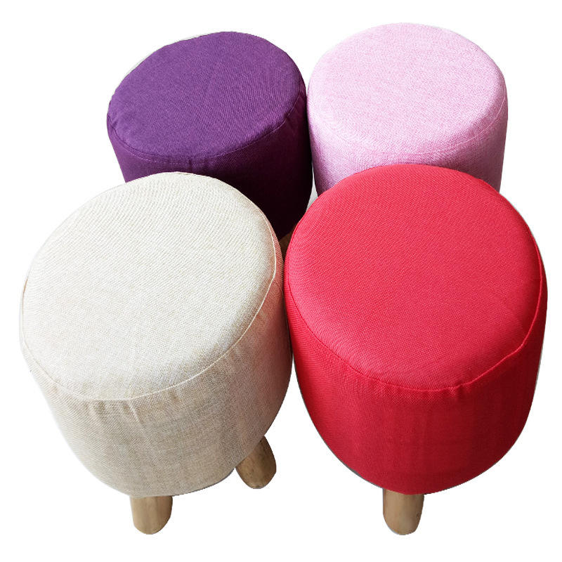 厂家供应创意布艺凳一件代发活动赠品沙发凳可印logo可拆洗换鞋凳