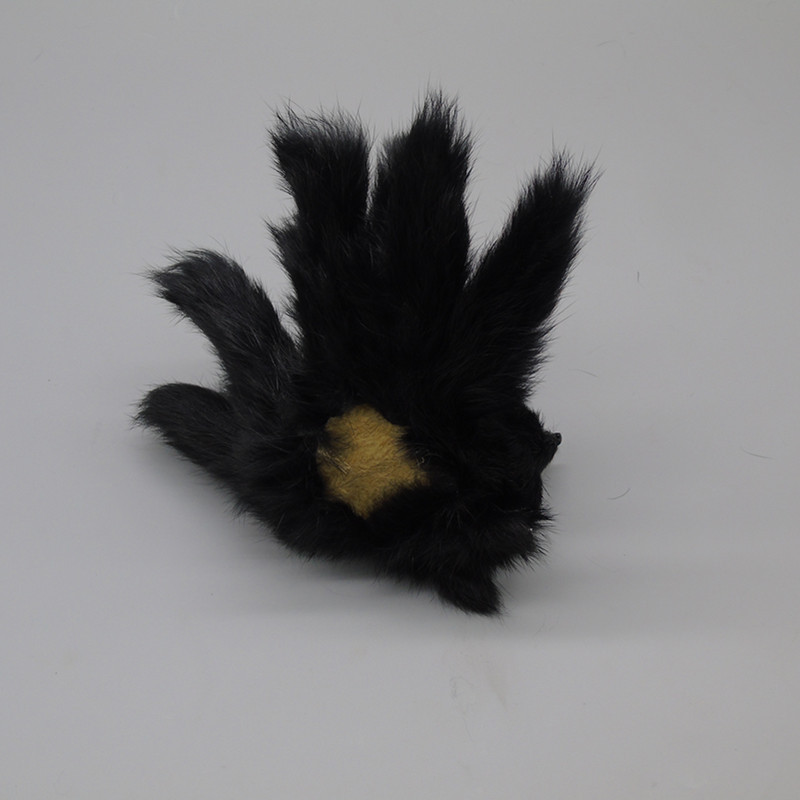 仿真九尾狐定做仿真狐狸家居摆件仿毛动物黑九尾狐情人节狐仙