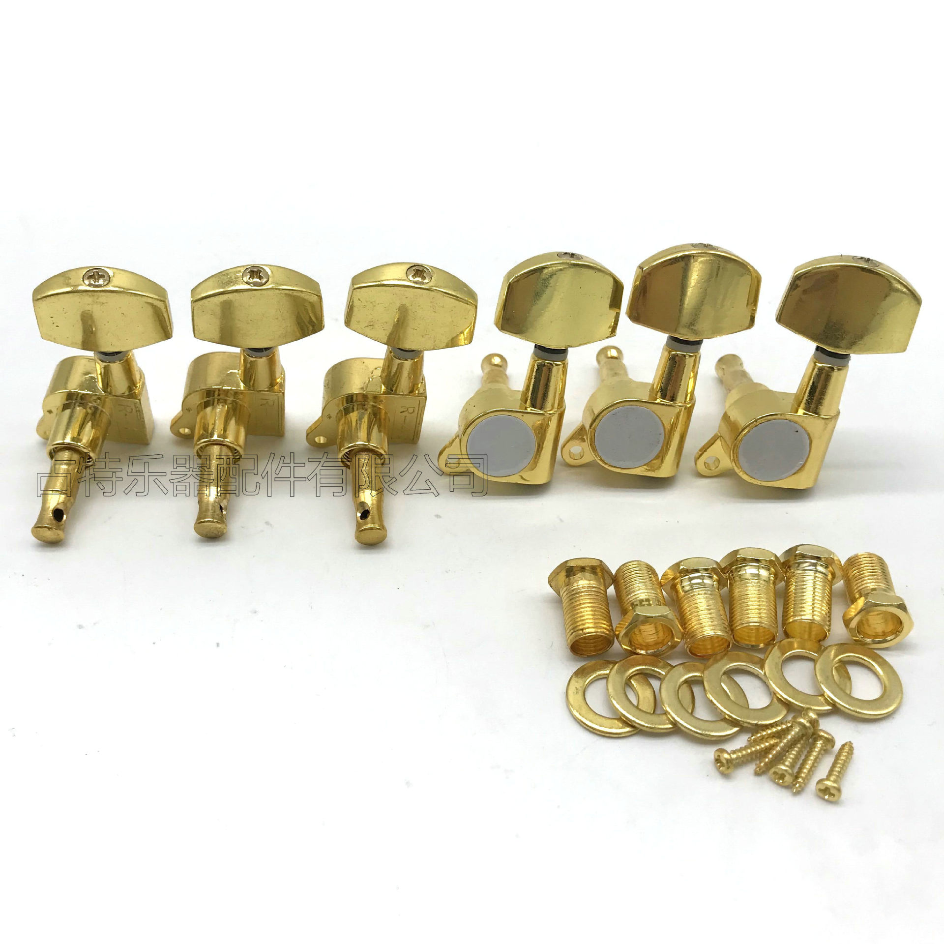 吉他弦轴 民谣弦卷器镀金全封闭准全合金大半圆弦轴