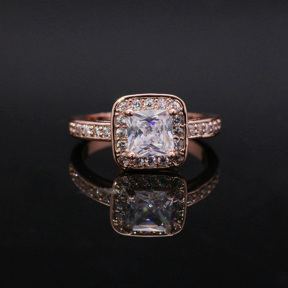 欧美热销潮人戒指 金色银色玫瑰金色镶钻戒指 节日礼物 时尚饰品