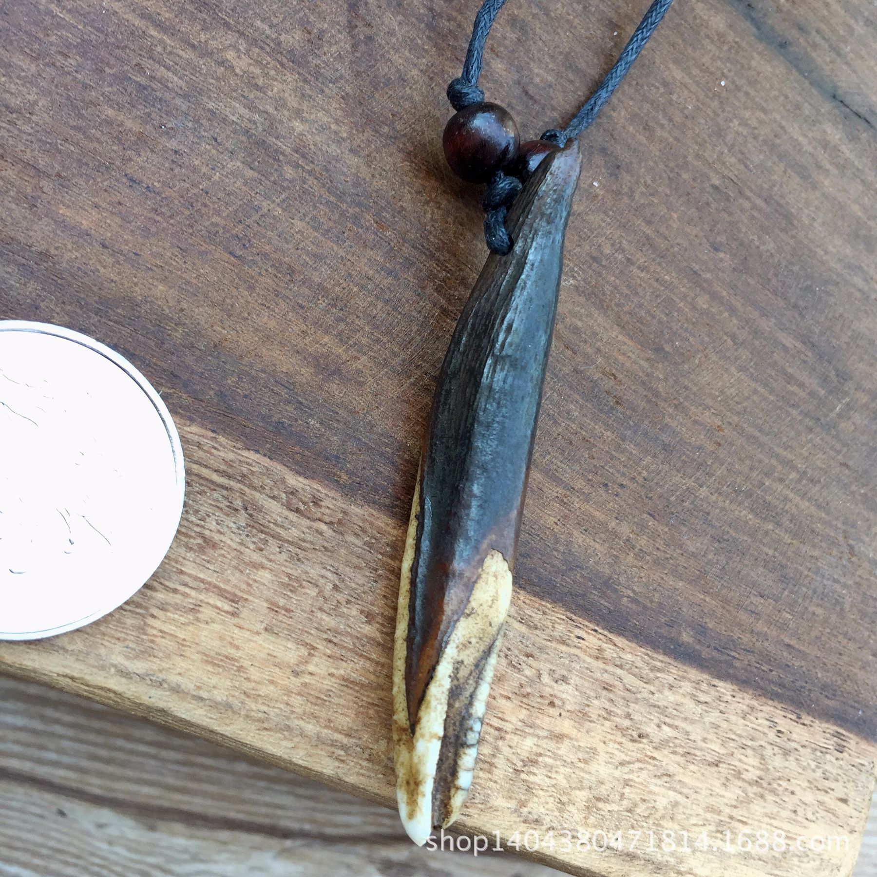 复古民族风天然手工 兽牙牦牛牙项链 长款毛衣链 棉麻衣服配饰品