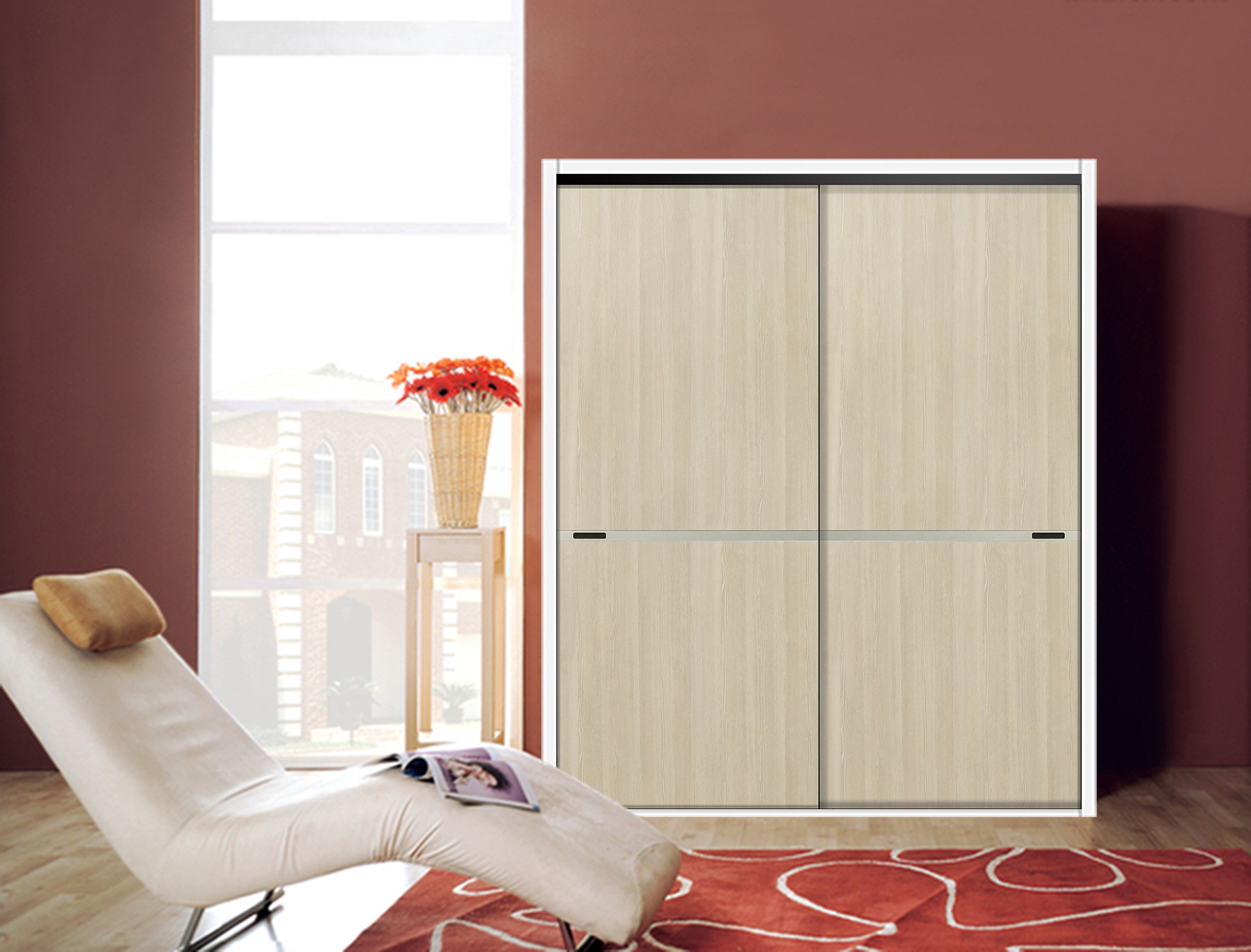 15厘雕刻吸塑欧式衣柜门定制流影