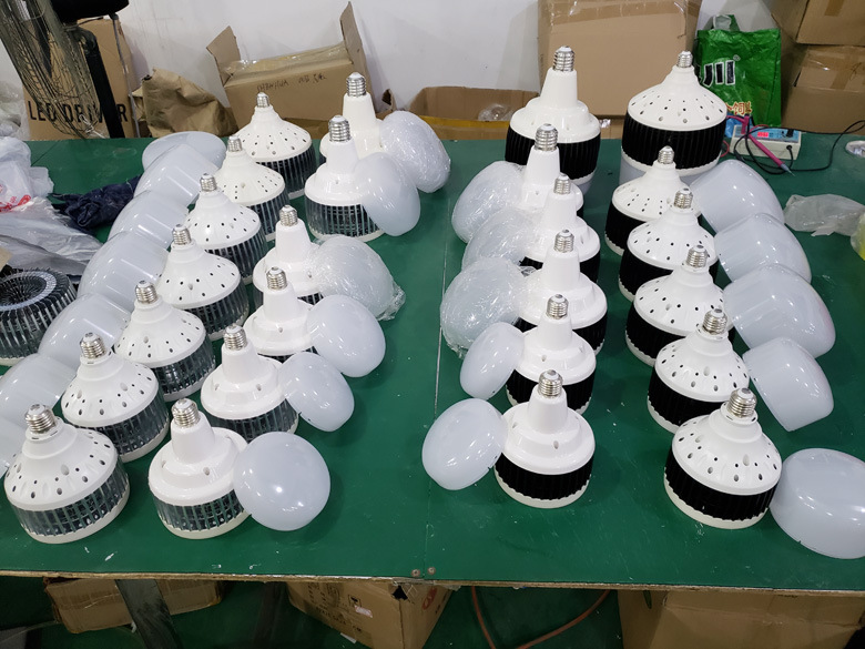 高亮大功率led球泡灯80w厂房照明车间灯泡仓库用灯压铸铝球泡100w