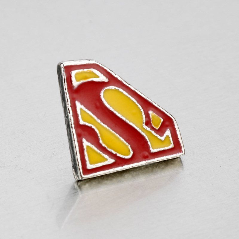 速卖通热卖 漫威复仇者联盟超级英雄超人标志卡通胸针别针徽章