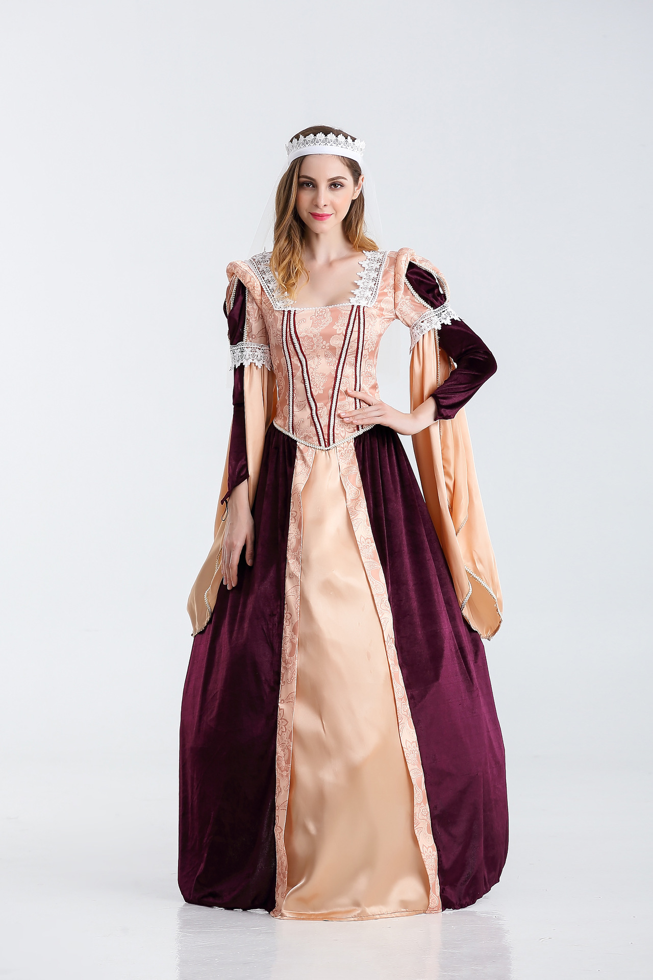 新款欧美游戏制服公主女王服装宫廷装角色扮演聚会派对服装批发