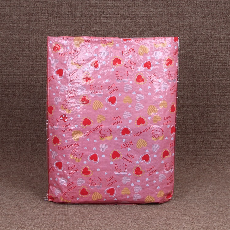 厂家直销粉色彩印爱心物流袋 淘宝服装防水物流塑料包装袋定制