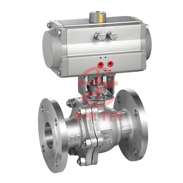 专业供应 低平台气动法兰式浮动球阀 气动法兰球阀 气动球阀