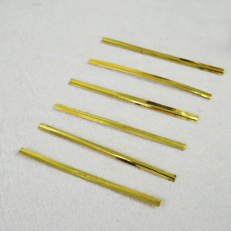 8cm金色扎丝 婚庆礼盒专用金属扎丝 糖果工艺品捆绑扎线800根/包