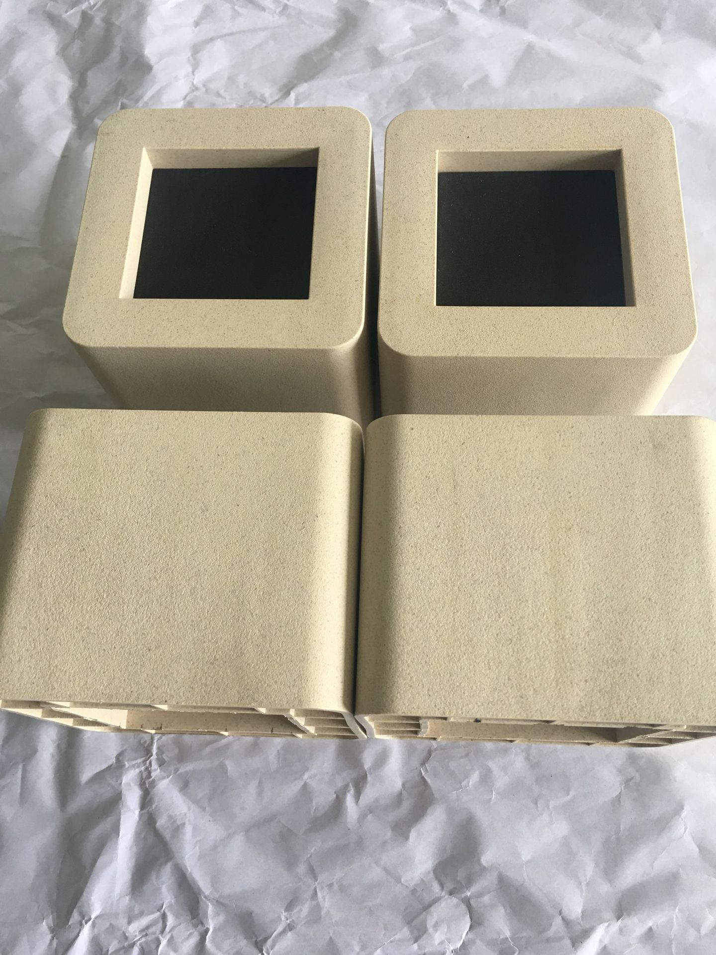 仿陶瓷植物纤维塑料床脚垫柜脚桌脚沙发脚家具增高脚垫新材料创新