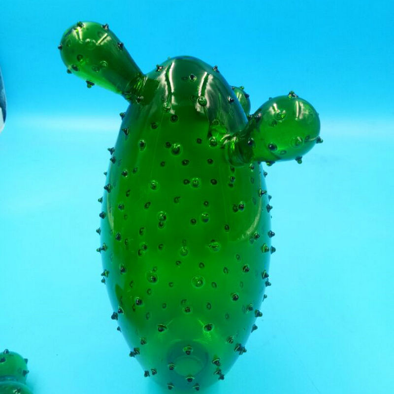 厂家定制 可爱仙人掌透明玻璃球 玻璃仙人球家具摆件装饰品批发
