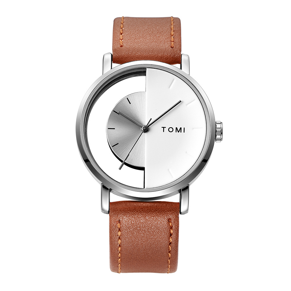 [Small Wholesale] Tomi Temi Hollow Design Pivot Table Neutral Casual Fashion Simple Korean Watch