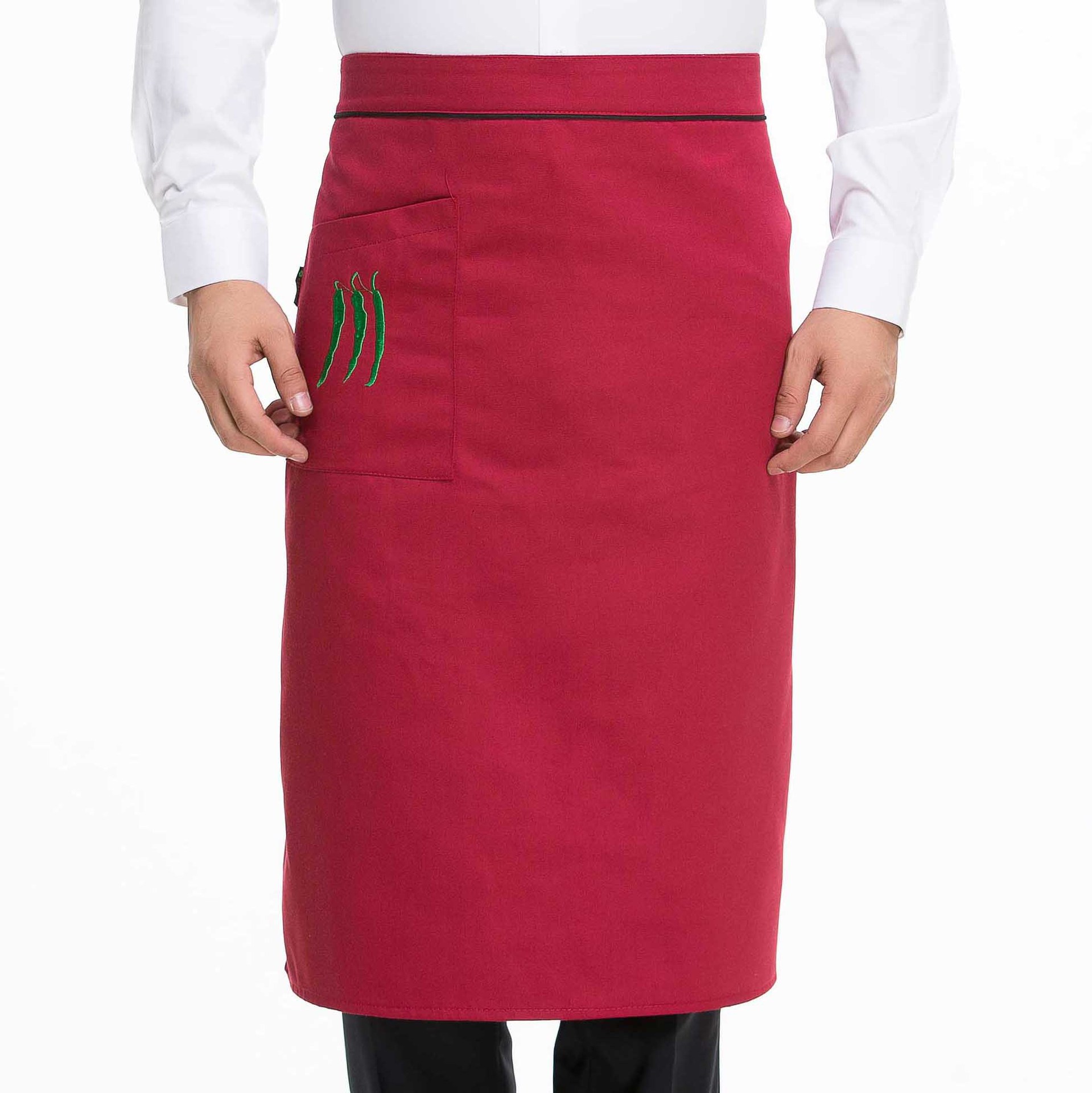 男女工作服围小围裙 半截长围裙咖啡色围裙 服务员围裙 厨师围裙