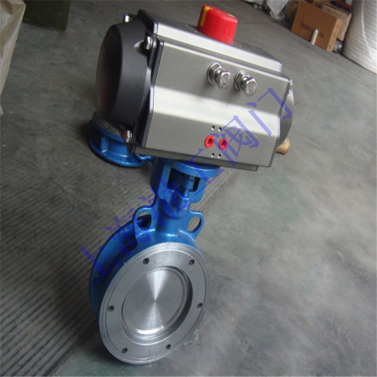 供应不锈钢气动对夹蝶阀 d673w-25p dn200气动蝶阀 d673w
