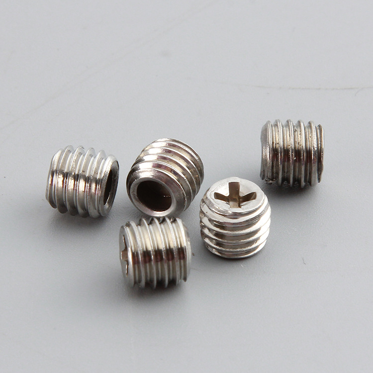 不锈钢带胶头紧定螺丝机米 内六角胶端紧定螺钉内六角机米紧固件