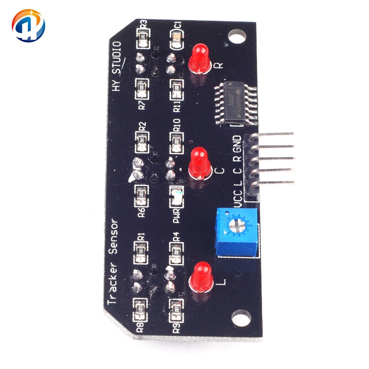 3路寻迹/三路循迹模块/寻线模块/机器人配件 黑白线识别 智能小车