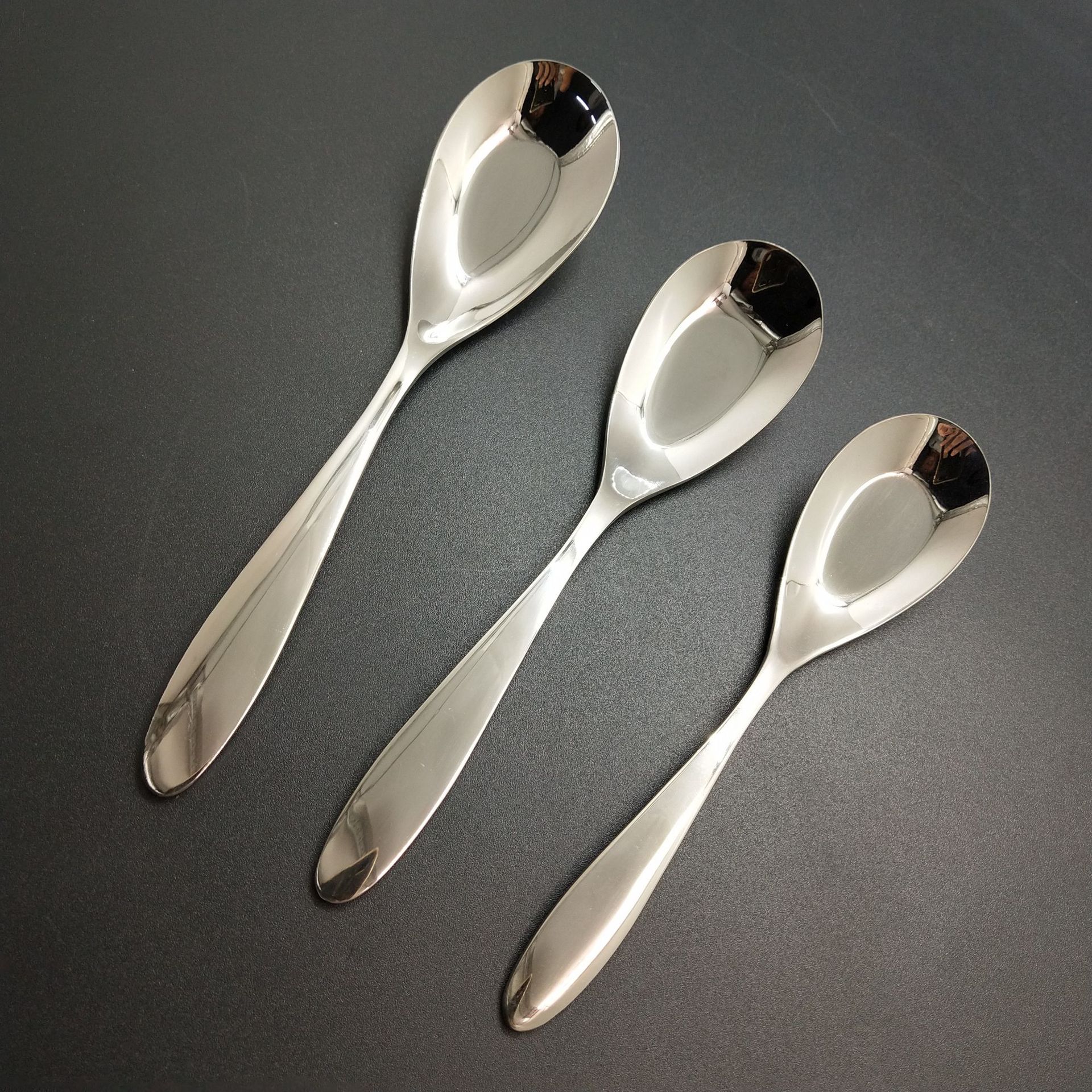 304不锈钢平底勺中餐勺实用厨房酒店可定制