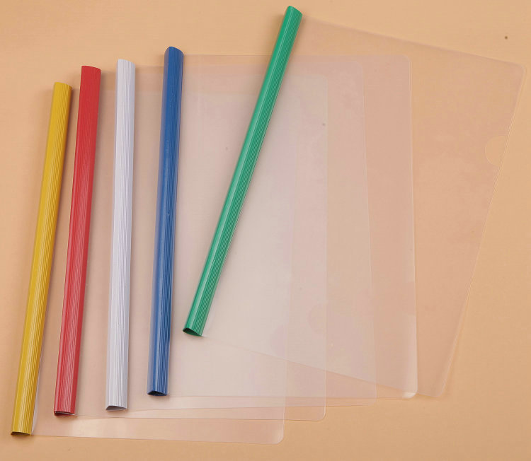 办公用品文具 a4拉杆文件夹 文件袋透明 抽杆夹18c 一包10个