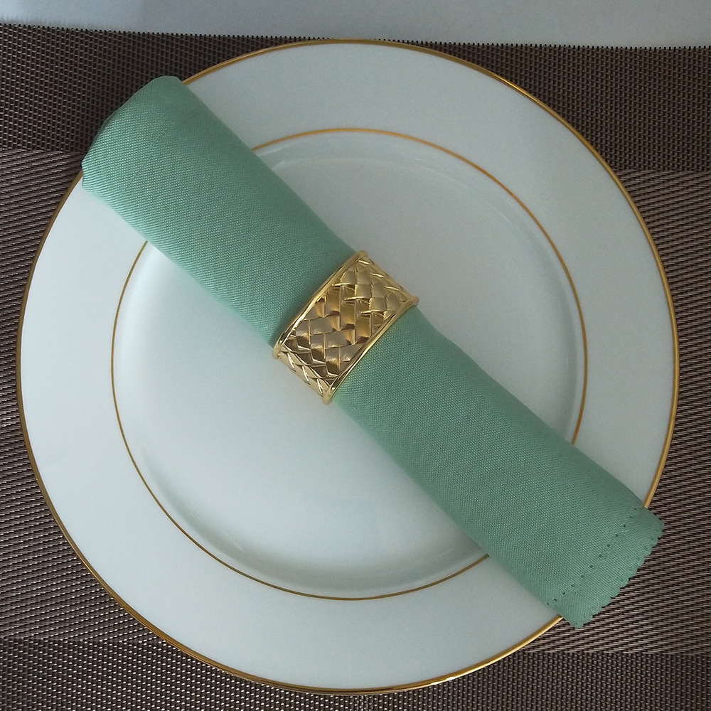 经典回形餐巾圈 样板房,酒店西餐桌摆台餐巾环 简约口布扣