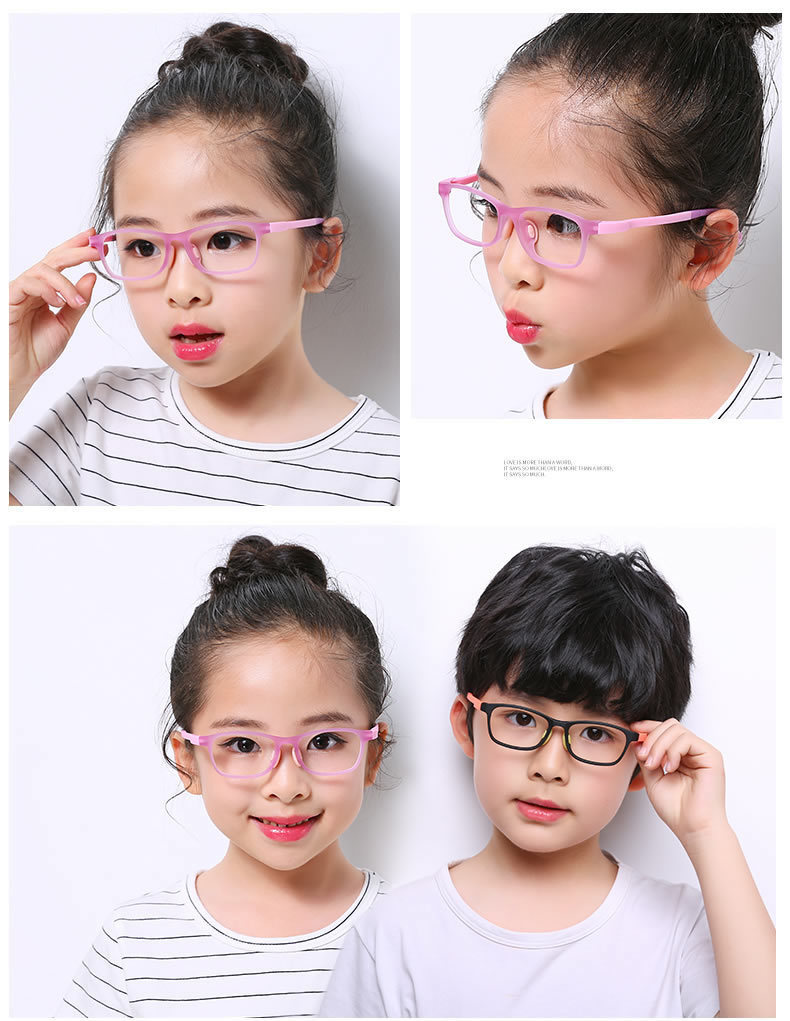 2020新款防蓝光小学生儿童硅胶tr90彩色眼镜框批发可配镜 2104