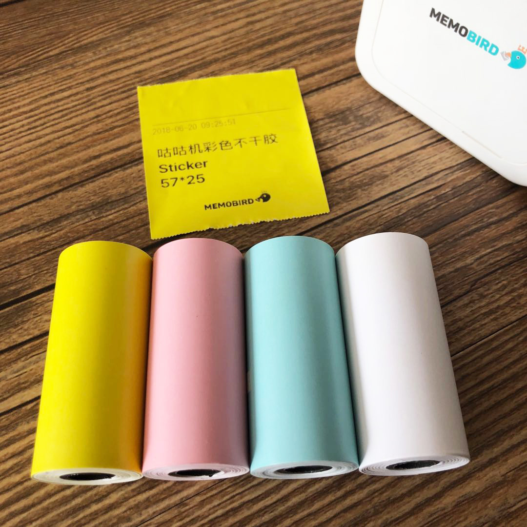 paperang喵喵机57*30高清不干胶热敏纸带背胶相片有卷心纸标签 p2