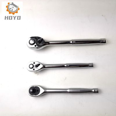 厂家专业生产葫芦柄棘轮扳手套筒扳手亮面犁头快脱棘轮手动扳手