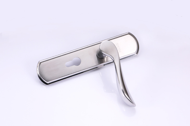 不锈钢单舌门锁室内大门门锁压把锁把手现代简约门锁锁具厂家批发