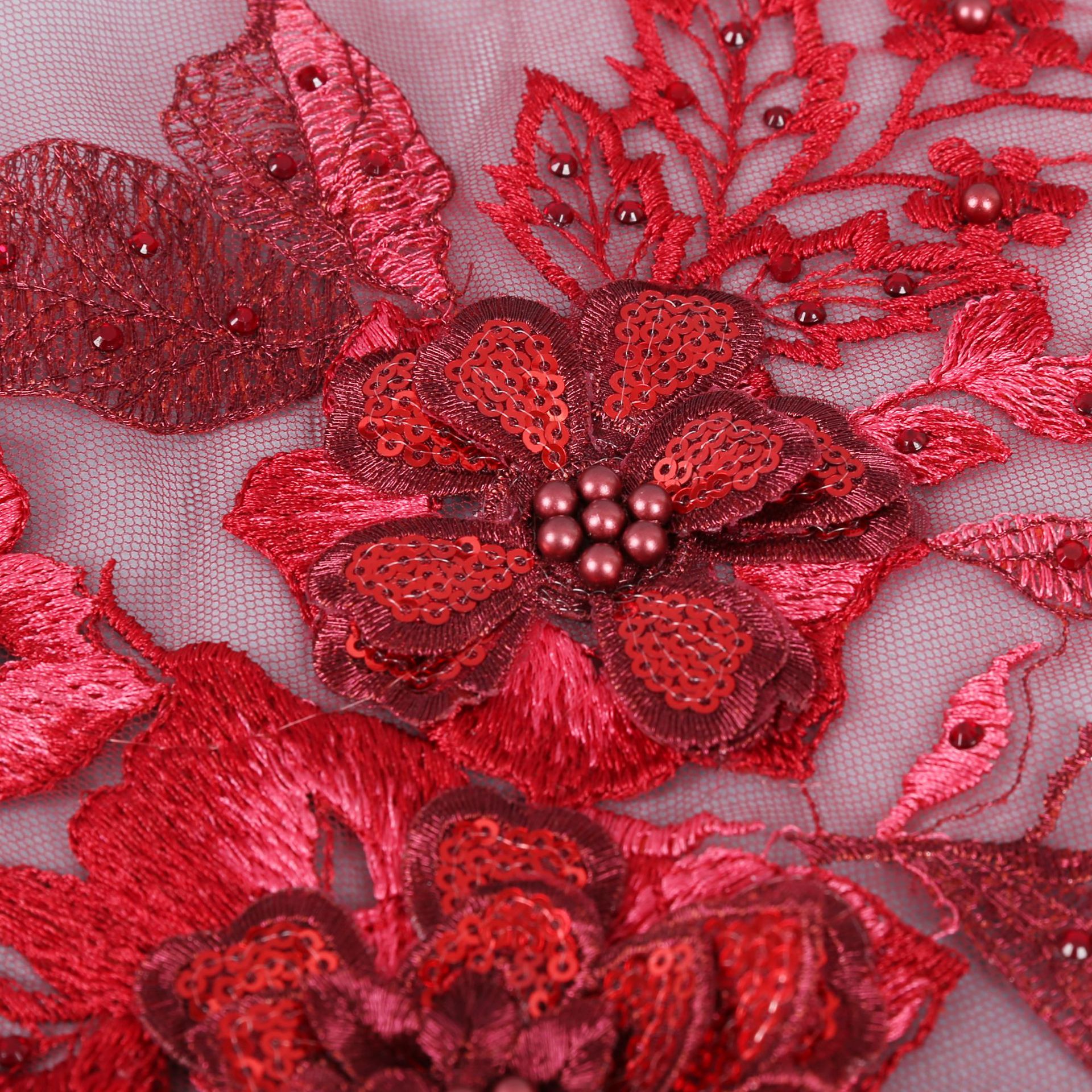 立体刺绣钉珠_立体刺绣蕾丝花片手工珍珠花朵演出服装饰贴片辅料厂家