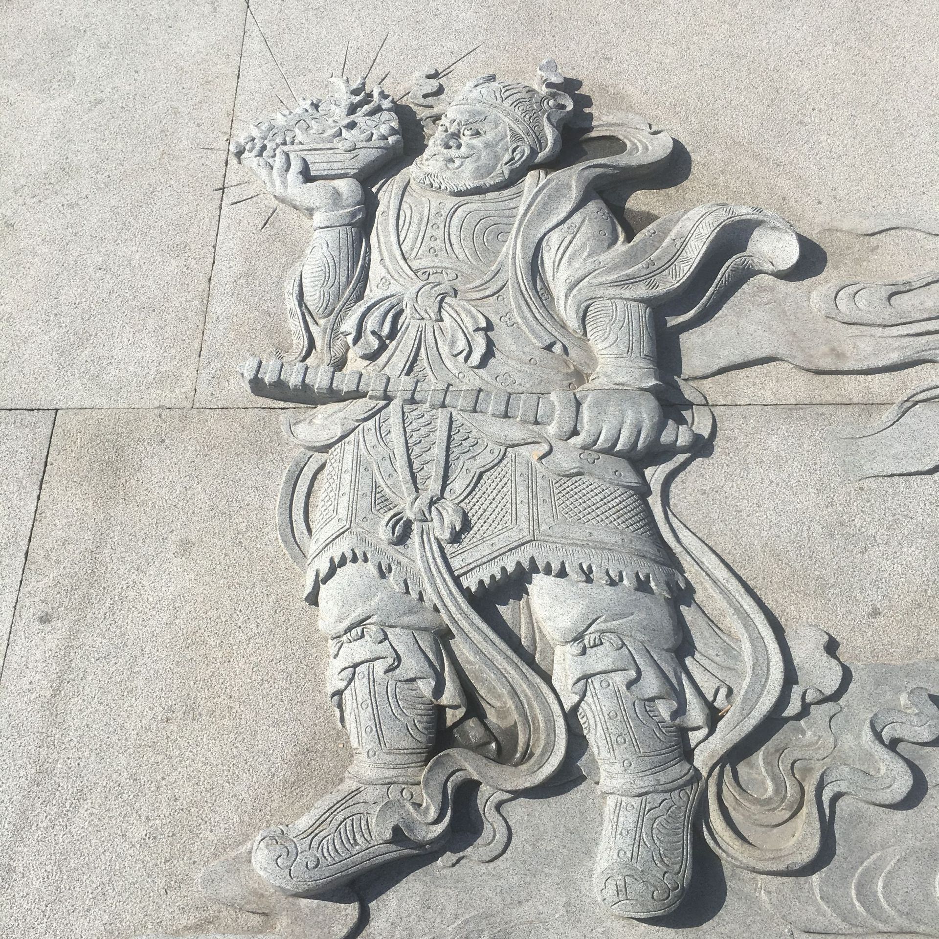 供应精美石材手工雕刻 花岗岩神话历史人物系列浮雕图案设计制作