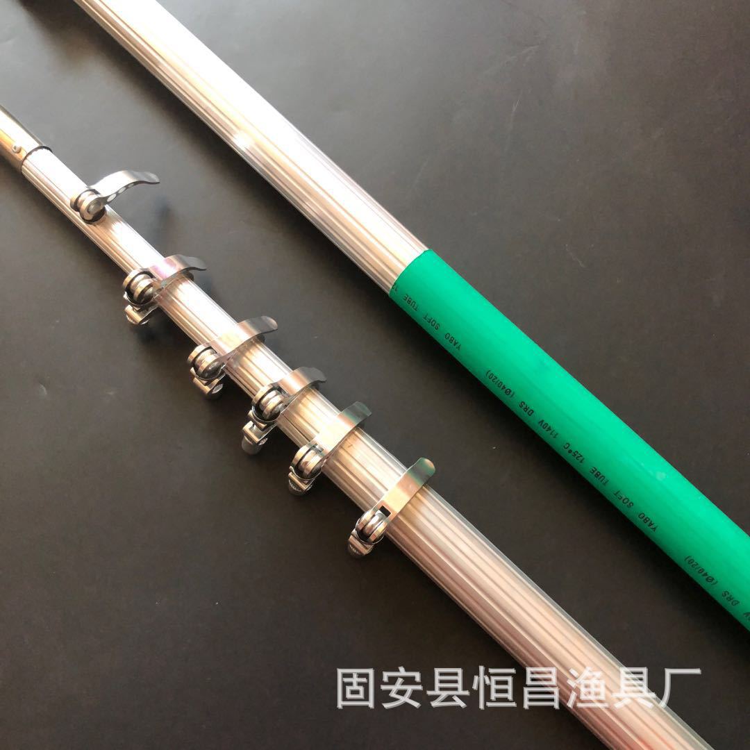 厂家直销加粗加厚铝合金防电不脱节10米12米伸缩槟榔杆摘果杆
