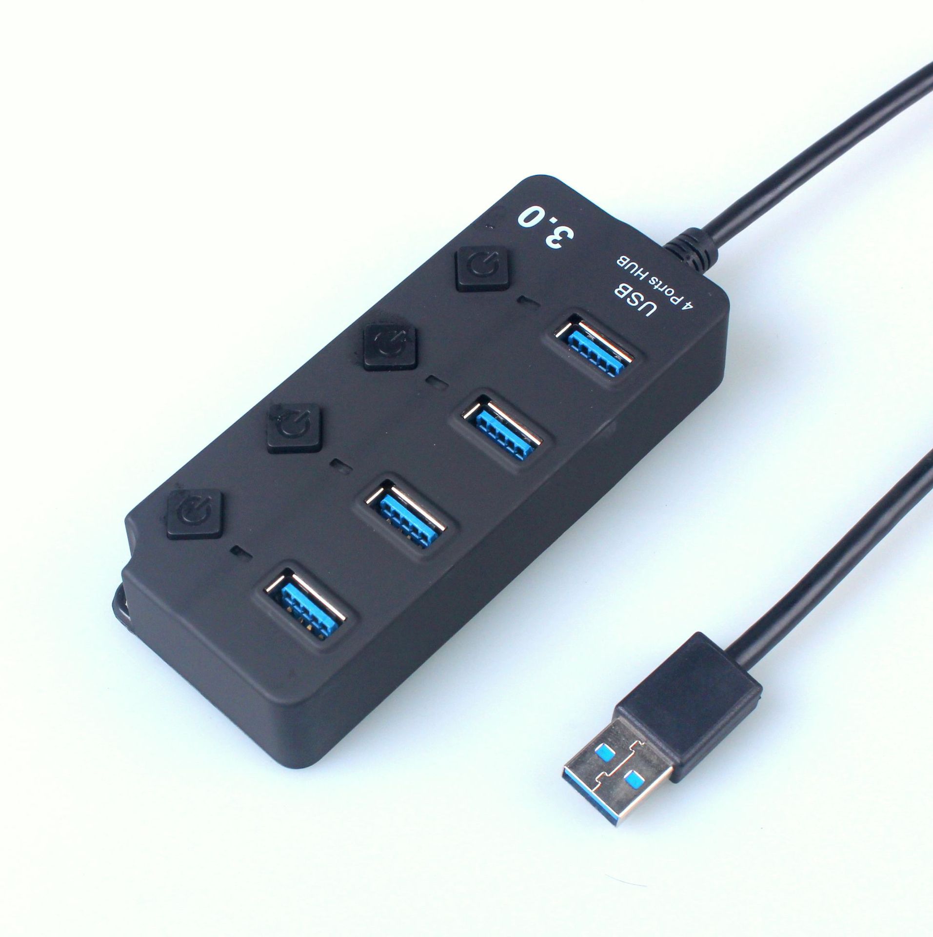 3.0高速扩展4口独立开关usb3.07口hub集线分线器usb3.0hub集线器