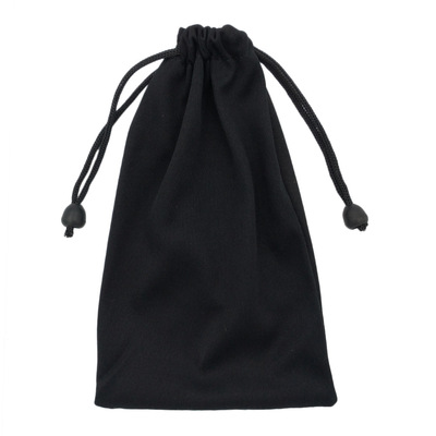 现货绒布束口袋 黑色针织底长毛绒布袋 首饰环保收纳袋定做