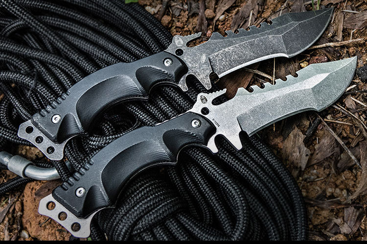 汉道石洗三叉戟户外刀具户外刀军刀高硬度小直刀野外求生防身收藏