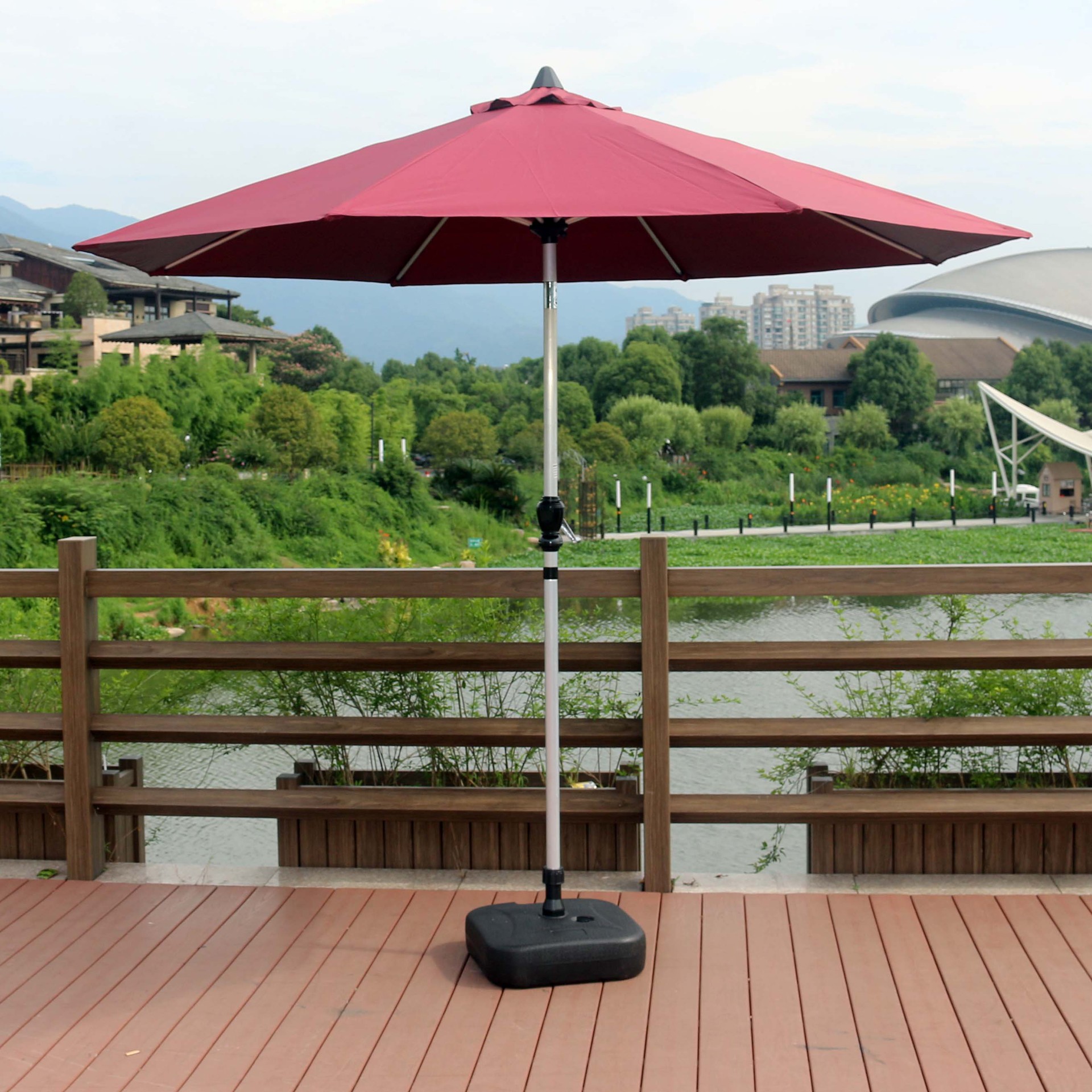 户外遮阳伞大太阳伞庭院折叠大中柱伞户外雨伞沙滩伞广告伞摆摊伞