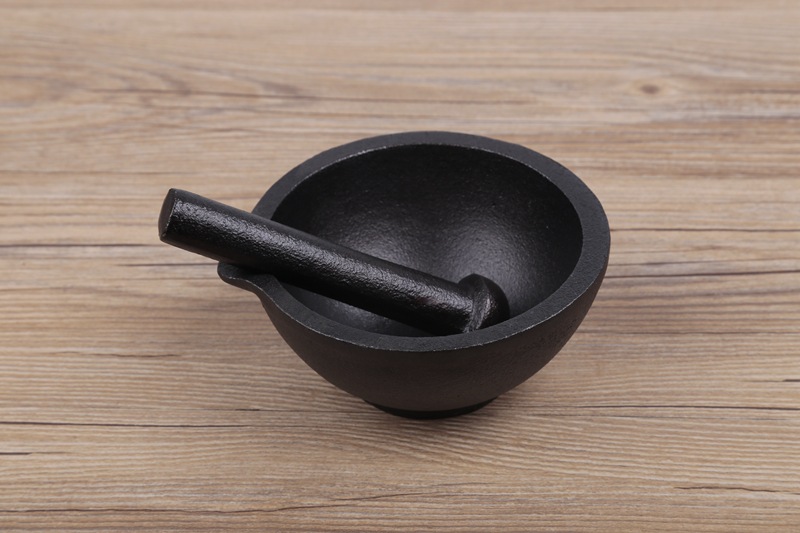 铸铁捣蒜臼手动蒜泥器捣蒜器蒜蓉器捣碎器大蒜压蒜家用研磨罐擂钵