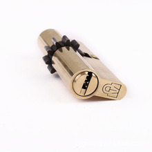 齿轮波轮锁芯76mm全铜，10齿 11齿波轮 带5塑柄铜钥匙