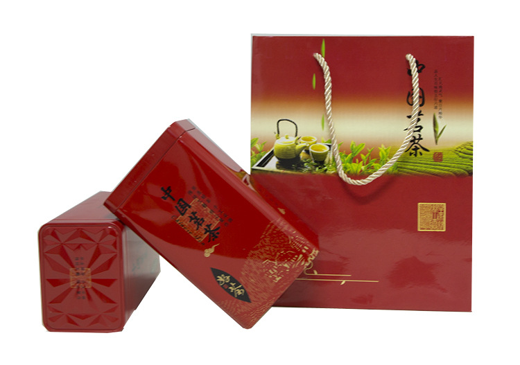 一斤装中国茗茶包装盒 通用茶叶罐 铁盒空盒铁罐包装罐配手提袋