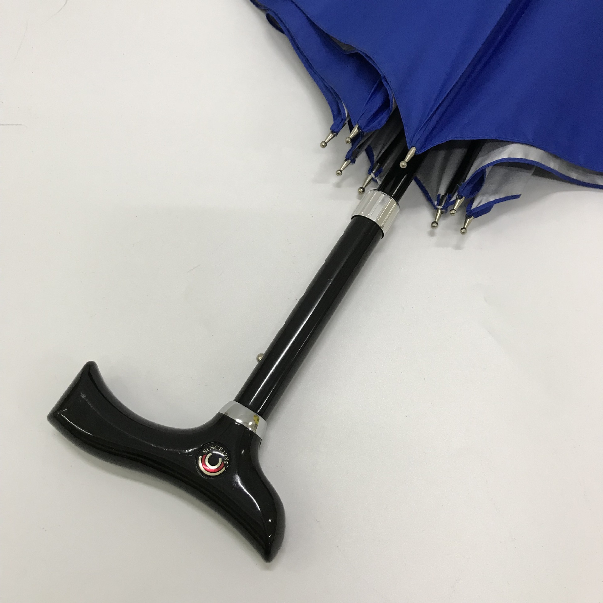 伞厂直销登山拐杖老人用伞防滑加固防晒手杖雨伞晴雨两用一件代发