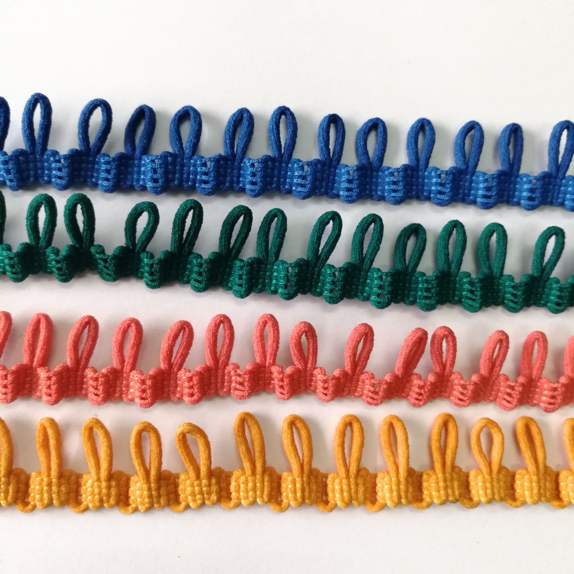 黑白弹力橡筋纽扣襻带 扣袢毛领松紧扣耳扣鼻 花边弹力带 可染色