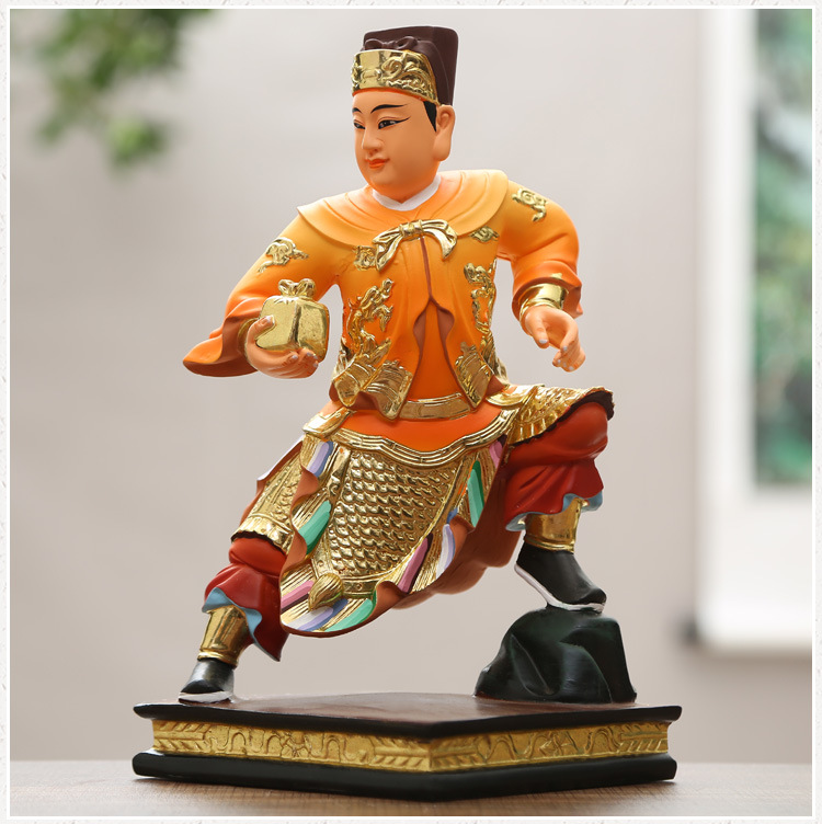 慈慧佛像家用周仓关平佛像关公左右护法风水供奉摆件树脂佛像