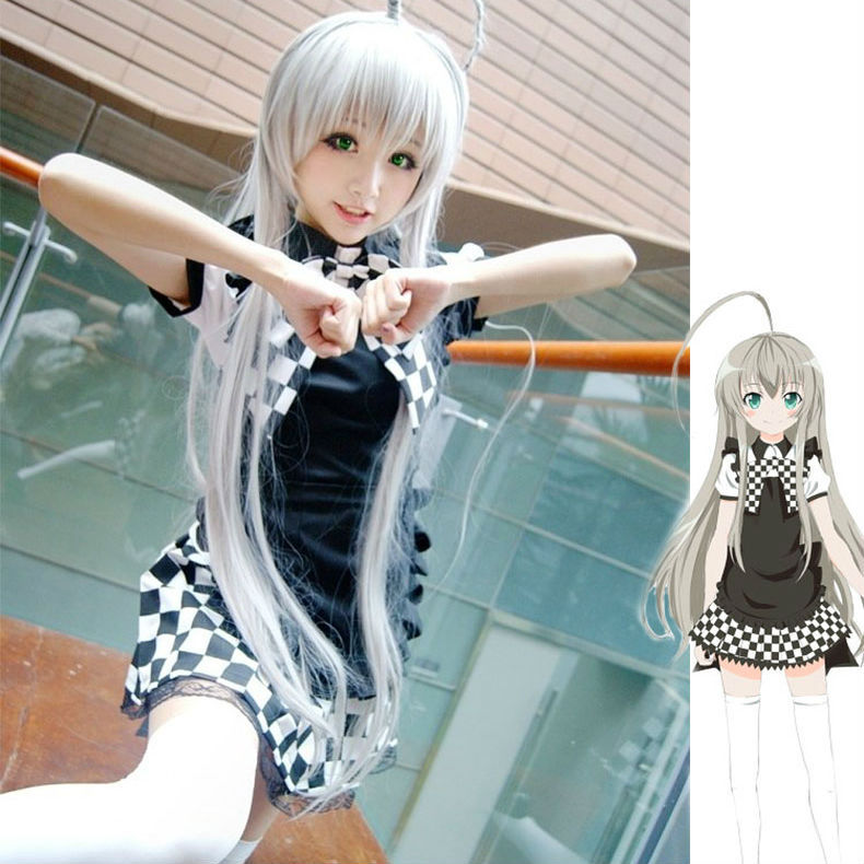 cosplay潜行吧奈亚子黑白格子女仆装万圣节服装动漫还原一件代发