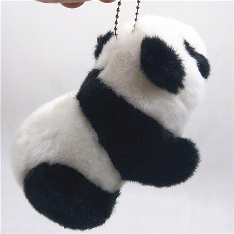 超萌仿真毛绒小熊猫装死挂饰熊包包挂件猫饰品汽车钥匙扣公仔玩具