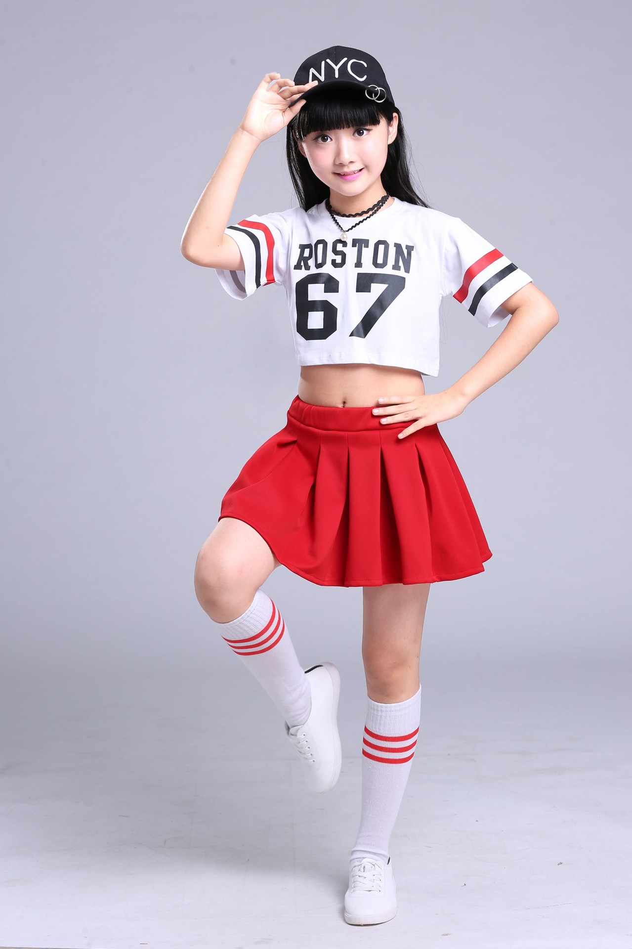 儿童爵士舞蹈演出服女童啦啦队服中小学生运动舞蹈服少儿现代舞服